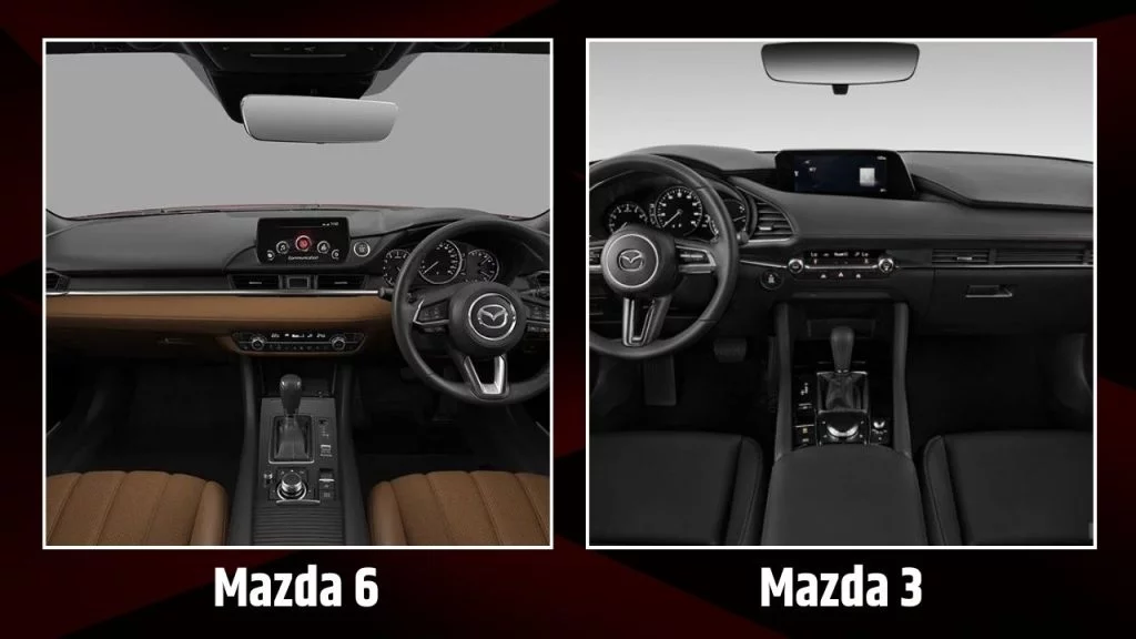 Mazda 3 vs Mazda 6 entertainment