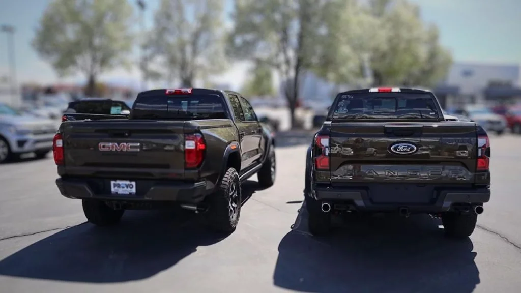 Face-Off: 2024 Ford Ranger Raptor vs 2024 GMC Canyon AT4X Design Comparison